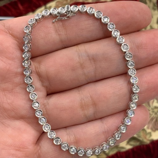 Pt900 テニスブレスレット　2ct 12.7g 約18.5cm