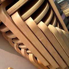 【IKEA】木製 スツール 丸型 四つ足 ｜ C：6脚セットの画像