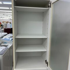 ★リユースのサカイ千葉中央店★  食器棚 ホワイト H180×D37×W45 クリーニング済み TC5768の画像