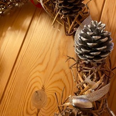 ナチュラルクリスマスリースの画像