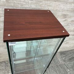 🌟不二貿易🌟 ガラスコレクションケース‼️　4段ブラウン フィギュアケースの画像