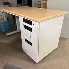 プラス　片袖机　幅120 奥70 高さ70cm 鍵付きの画像