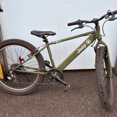 JEEP マウンテンバイク JE-266FT 26インチ 自転車 6段変速 オリーブ 165cm以上 中古の画像