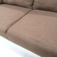 使用感あり ニトリ 3人掛けソファ 幅175cm CATS3 布張り ファブリック ブラウン系 3P 家具 ニトリ 苫小牧西店の画像