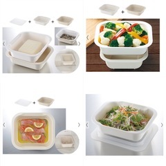 【美品】Richell(リッチェル) 電子レンジ用フタ付容器  レンチン容器   　の画像