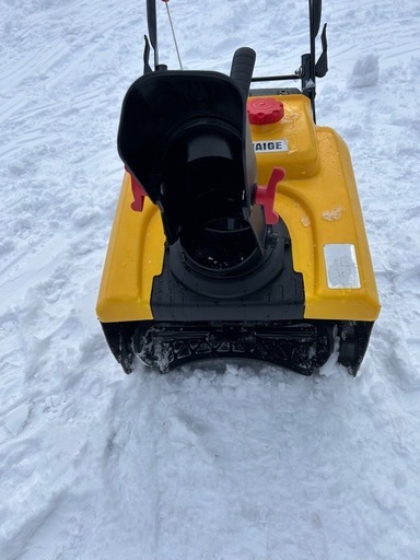 （売約済）ハイガーガソリン式除雪機（エンジンオイル交換済　ガソリン満タンですぐ使えます）おまけあり！