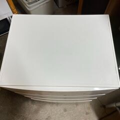 【リユースショップスパークル】4段収納　No.190　衣類収納　ワイド　ホワイト　チェスト　収納ケース　配送設置可能♪の画像