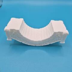 3Dプリンタ製 石橋のオーナメント / アクアリウム オブジェ / アーチ橋 置物 (幅約10cm)の画像