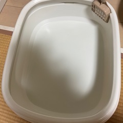 ２個セット　アイリスオーヤマ 猫 トイレ ネコのトイレ スコップ付き ホワイトの画像