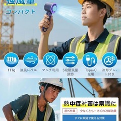 新品！ハンディファン　強力　携帯扇風機5段階　軽量　小型　静音　大風量　暑さ対策の画像