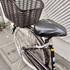 BRIDGESTONE Alumiu 26インチ 自転車 カゴ付き ライト 付き ブリヂストン bridgestone ママチャリ シティサイクル  買い物 街乗り 町乗り 荷物カゴ サドルカバーの画像