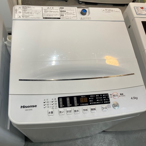 【ジモティー割】ハイセンス 2024年製 4.5kg 洗濯機（ID1657）