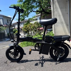 アシスト自転車 折りたたみ式 ブラック 動作確認済み 現状渡しの画像