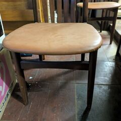 2セット　ダイニングチェア　椅子　レトロ　茶色の画像