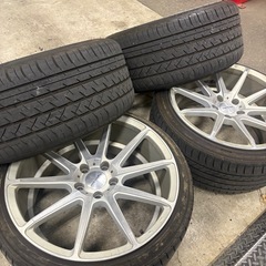 ハイペリオン 19インチ 9.5J +38 PCD114.3 5穴 タイヤ付き ホイールセットの画像