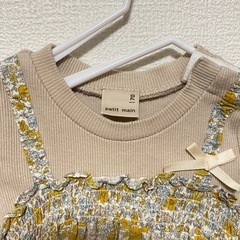 petit main 花柄ロンパース 70 プティマインの画像