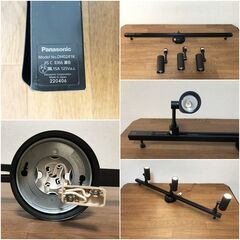 Panasonic インテリアダクトスライド回転タイプLK04085BZ 照明器具 HIKARIYAライティングレール用スポットライト3個付 HKR-60135R-60DBK-Aの画像