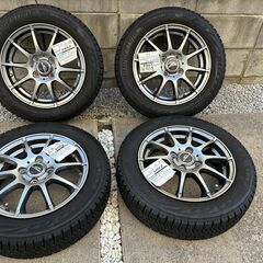 【受渡先確定】スタッドレスタイヤ＆ホイール　ブリジストン　155/65R14　4本セット　ホイールナット付きの画像