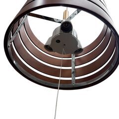 【REGASTOCK川崎店】【動作確認済み】長澤ライティング ペンダントライト 照明器具 木製 3灯 ブラウンの画像