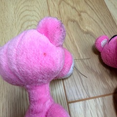 レトロピンクパンサーぬいぐるみ　手足マジックテープ2体セットの画像