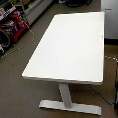 ヤマゼン 電動昇降デスク メモリー付き USBコンセント付き ELD-U1270 ホワイト スタンディングデスク ダイニングテーブル YAMAZEN 西岡店の画像