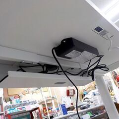 ヤマゼン 電動昇降デスク メモリー付き USBコンセント付き ELD-U1270 ホワイト スタンディングデスク ダイニングテーブル YAMAZEN 西岡店の画像