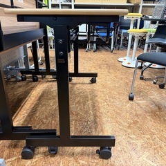 折り畳みテーブル　幅120 奥45 高さ70cm　フォールディングテーブルの画像