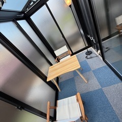 ローテーブル&折畳チェア二脚セット
の画像