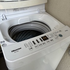 【美品】ハイセンス 全自動洗濯機4.5kg｜動作良好｜練馬区 の画像