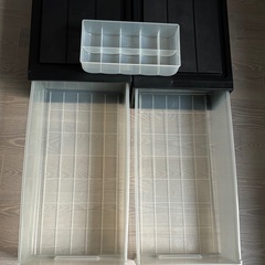 衣装ケース 奥行き74 ２個 小物整理ケース付きの画像