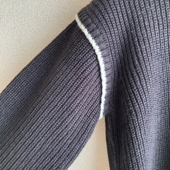 Honeys　ハニーズ　配色ニット　セーター　ブラック　黒　白　Mサイズの画像