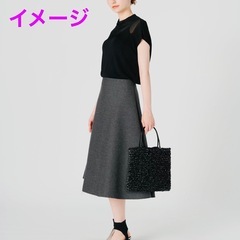 【極美品】ANTEPRIMA アンテプリマ スクエア グリッター ワイヤーバッグ エナメルブラック②の画像