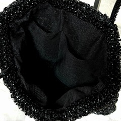 【極美品】ANTEPRIMA アンテプリマ スクエア グリッター ワイヤーバッグ エナメルブラック②の画像