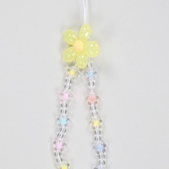 新品　フラワーカラフルモバイルストラップ　２個セットの画像