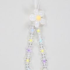 新品　フラワーカラフルモバイルストラップ　２個セットの画像