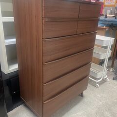 リサイクルショップどりーむ天保山店　No5303 北欧風ハイチェスト　一生紀　CARRIE８０　HC-6　状態綺麗です🎵　オシャレな北欧風家具♪の画像