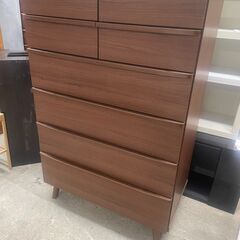 リサイクルショップどりーむ天保山店　No5303 北欧風ハイチェスト　一生紀　CARRIE８０　HC-6　状態綺麗です🎵　オシャレな北欧風家具♪の画像