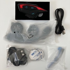 バイクインカム 2人同時通話 インカムバイク用通信機器 超軽量 バイク無線機 の画像