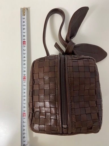 【本革・未使用品】ポニーレザー メッシュ キューブ型バッグ（日本製）