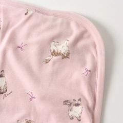 新品　ねこ×リボン柄ブランケットの画像