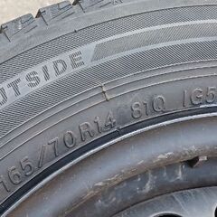 YOKOHAMA IG50PLUS 165/70R14スタッドレス　14インチ鉄ホイール付きの画像