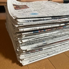 新聞紙　9.0kg  未読のものがほとんどです　朝日新聞の画像