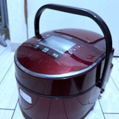 日立 HITACHI 圧力IH炊飯器  ファミリー用 一升炊き メタリックレッド 2016年製 動作確認済 家電 中古の画像