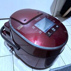 日立 HITACHI 圧力IH炊飯器  ファミリー用 一升炊き メタリックレッド 2016年製 動作確認済 家電 中古の画像