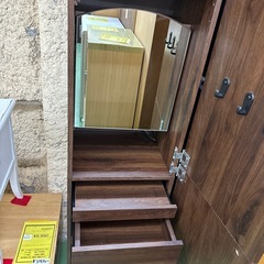 【ドリーム川西店御来店限定】☆ジモティー見たよ♪割引☆姿見扉付きドレッサー　クリーニング済み 【2125560000038060】の画像