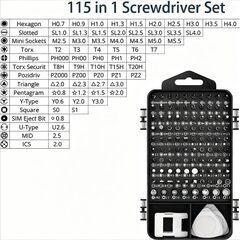 【決まりました】精密ドライバーセット 修理ツールキット 電子機器、メガネの修理、ポータブルケース付きの画像