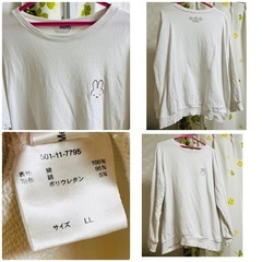 今月中処分予定最終価格(レディースウェア4点セット)①ダウンコート②パーカー③未使用長袖プルオーバー④ミッフィー白トレーナーの画像