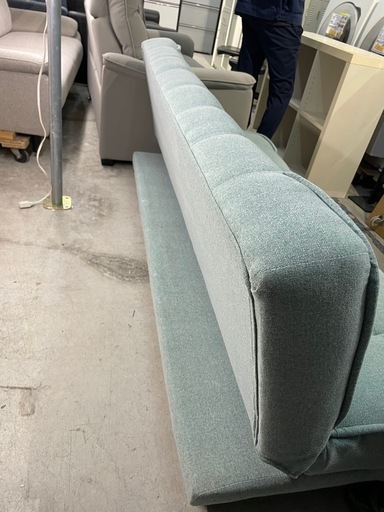 配達可【3人掛けソファベッド】【グリーン】【管理番号11312】九