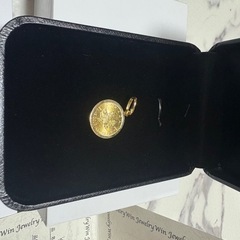 ペンダントトップK24 メイプルリーフコイン 1/100z K18 枠付 （Type-SP） リバーシブル タイプ※チャールズ3世の画像