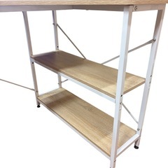 L字デスク ラック付き 傷あり の画像